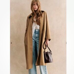 Sezane Clyde Trench Coat Camel